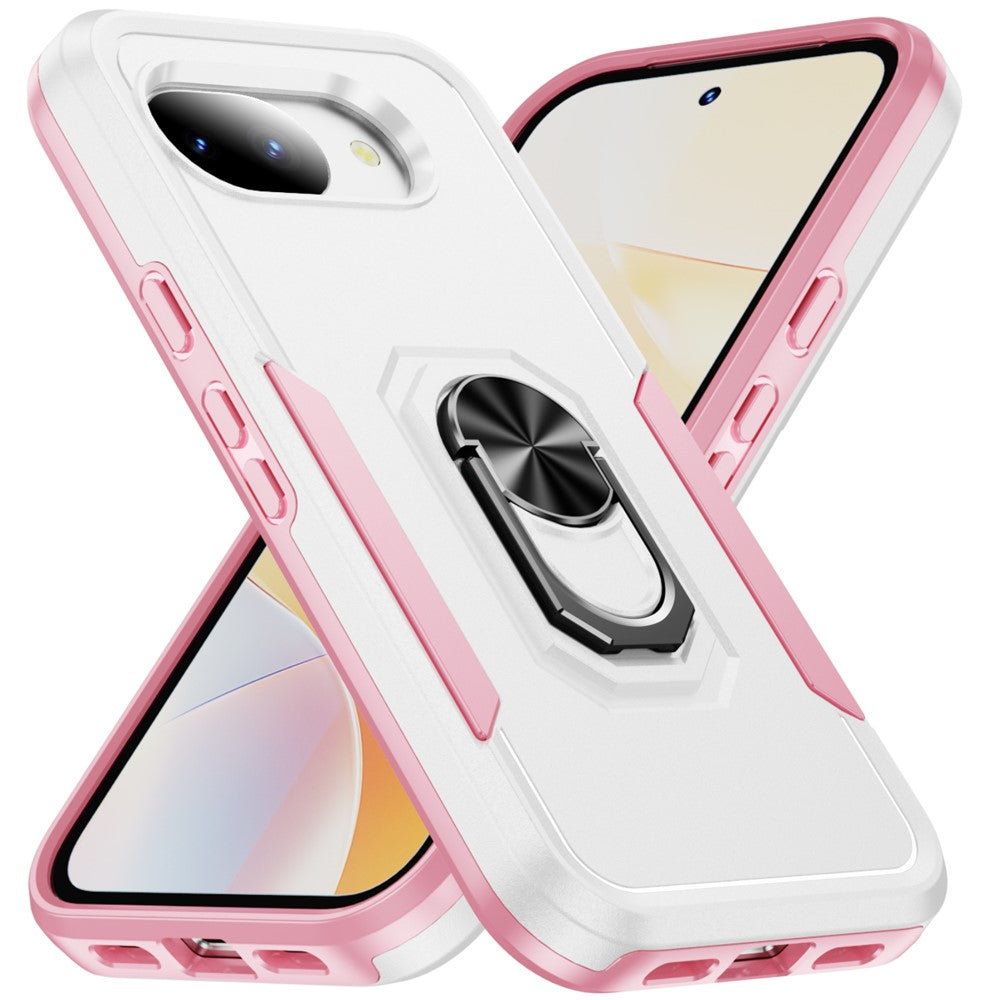 Til Google Pixel 10a Cover Militærstandard Ring Kickstand PC + TPU Telefoncover