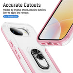 Til Google Pixel 10a Cover Militærstandard Ring Kickstand PC + TPU Telefoncover