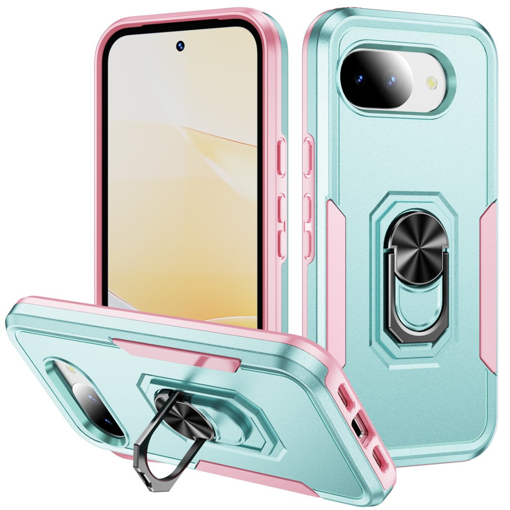 Til Google Pixel 10a Cover Militærstandard Ring Kickstand PC + TPU Telefoncover