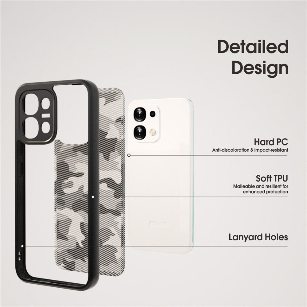 IBMRS Phone Case For Oppo A6 Pro 4G / A6 Pro 5G / F31 5G Soft TPU Frame Hard PC Back Anti-Fall Phone Cover