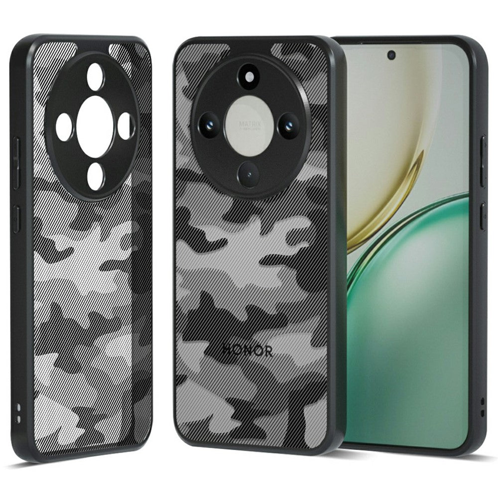 IBMRS Phone Case For Honor Magic8 Lite 5G  /  X9d 5G  /  X70 5G Soft TPU Frame Hard PC Back Anti-Fall Phone Cover