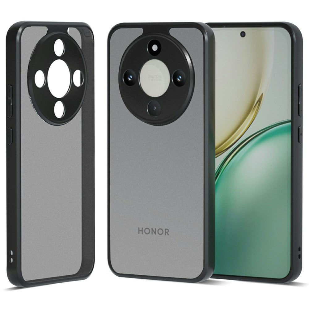 IBMRS Phone Case For Honor Magic8 Lite 5G  /  X9d 5G  /  X70 5G Soft TPU Frame Hard PC Back Anti-Fall Phone Cover