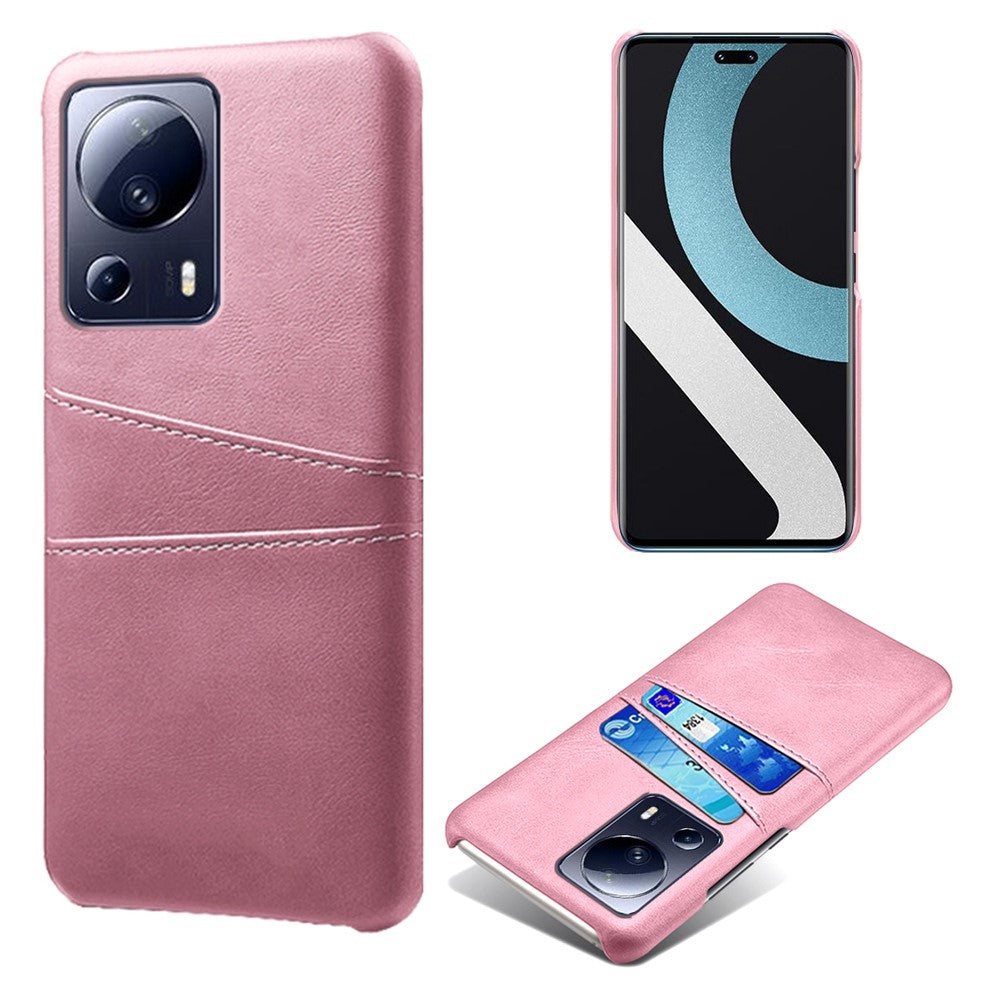 Ridsefast mobilcover til Xiaomi Civi 2 5G / 12 Lite NE 5G med to kortlommer, PC-cover belagt med PU-læder