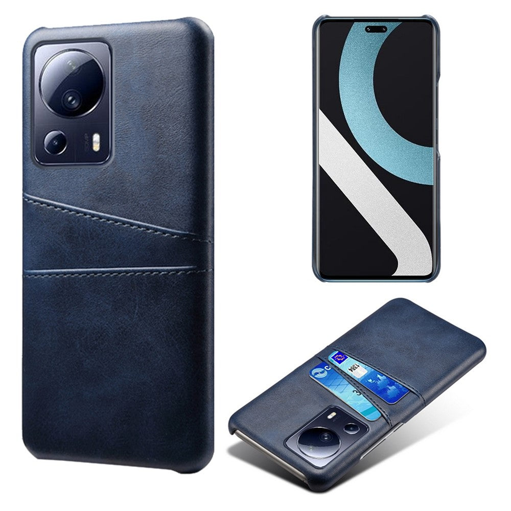 Ridsefast mobilcover til Xiaomi Civi 2 5G / 12 Lite NE 5G med to kortlommer, PC-cover belagt med PU-læder