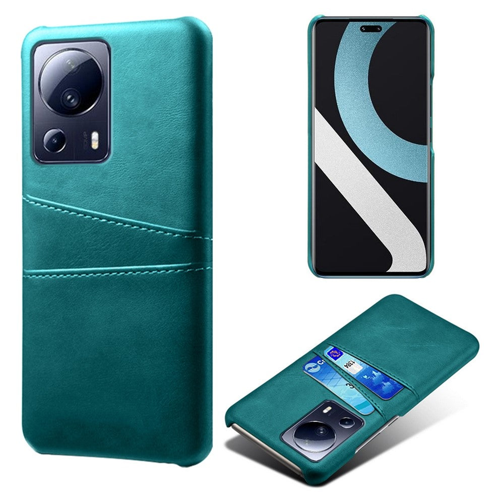 Ridsefast mobilcover til Xiaomi Civi 2 5G / 12 Lite NE 5G med to kortlommer, PC-cover belagt med PU-læder