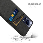 For Xiaomi Civi 2 5G / 12 Lite NE 5G Anti-scratch Hard PC Protective Cover Cloth Texture Dual Card Slots Phone Case