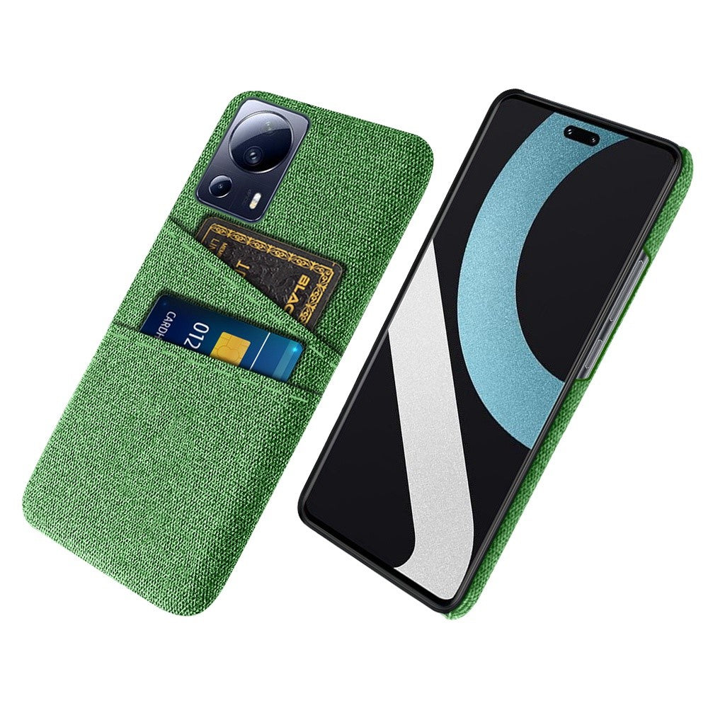 For Xiaomi Civi 2 5G / 12 Lite NE 5G Anti-scratch Hard PC Protective Cover Cloth Texture Dual Card Slots Phone Case