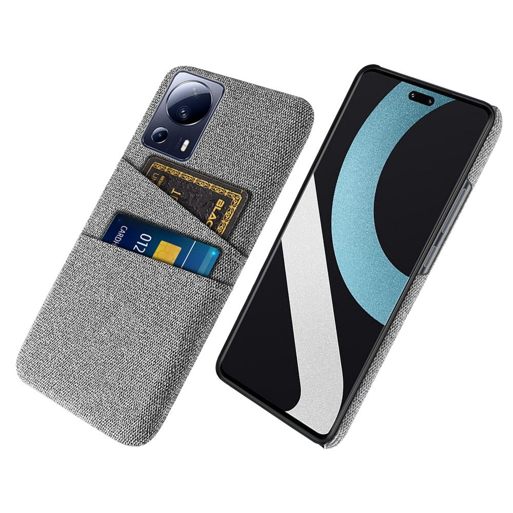 For Xiaomi Civi 2 5G / 12 Lite NE 5G Anti-scratch Hard PC Protective Cover Cloth Texture Dual Card Slots Phone Case