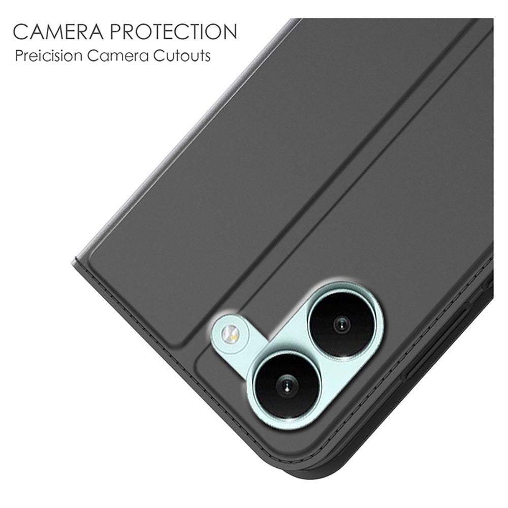 For Xiaomi Redmi Turbo 5 5G Case PU Leather Phone Cover with Card Holder Stand