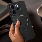 Oppo Reno15 F 5G-skal i kolfiberstruktur med PC + TPU och stöd