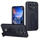 Phone Case For Xiaomi Poco M8 5G  /  Redmi Note 15 5G (Global) Carbon Fiber Texture PC + TPU Phone Cover with Kickstand