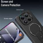 For Xiaomi Redmi Note 15 Pro 5G (Global) Case Carbon Fiber Texture PC + TPU Phone Cover with Kickstand