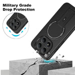 Phone Case For Xiaomi Poco M8 Pro 5G  /  Redmi Note 15 Pro+ 5G (Global) Carbon Fiber Texture PC + TPU Phone Cover with Kickstand