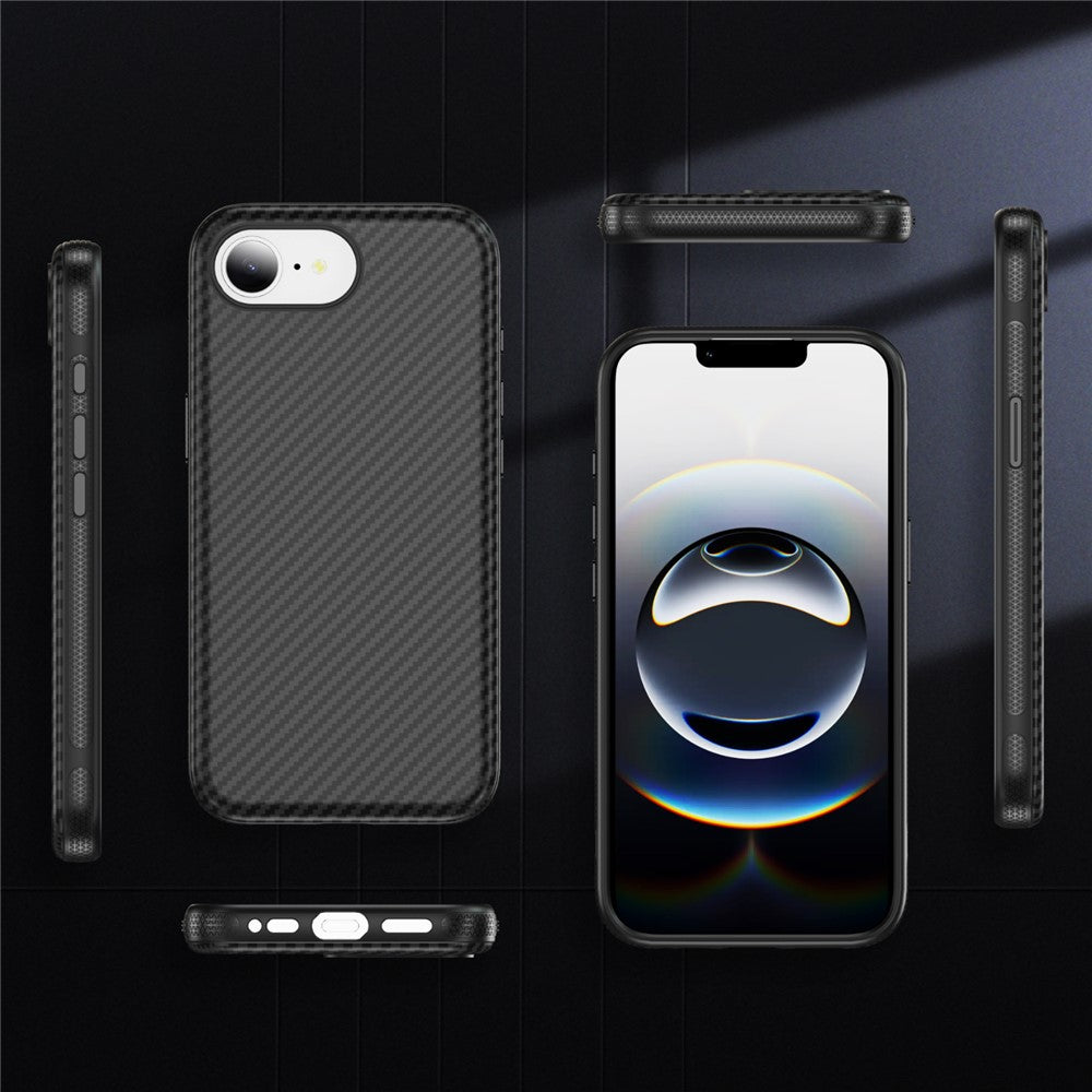 For iPhone 17th / 16th Magnetic Phone Case Carbon Fiber Texture PC TPU Back Cover
