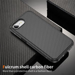 For iPhone 17th / 16th Magnetic Phone Case Carbon Fiber Texture PC TPU Back Cover