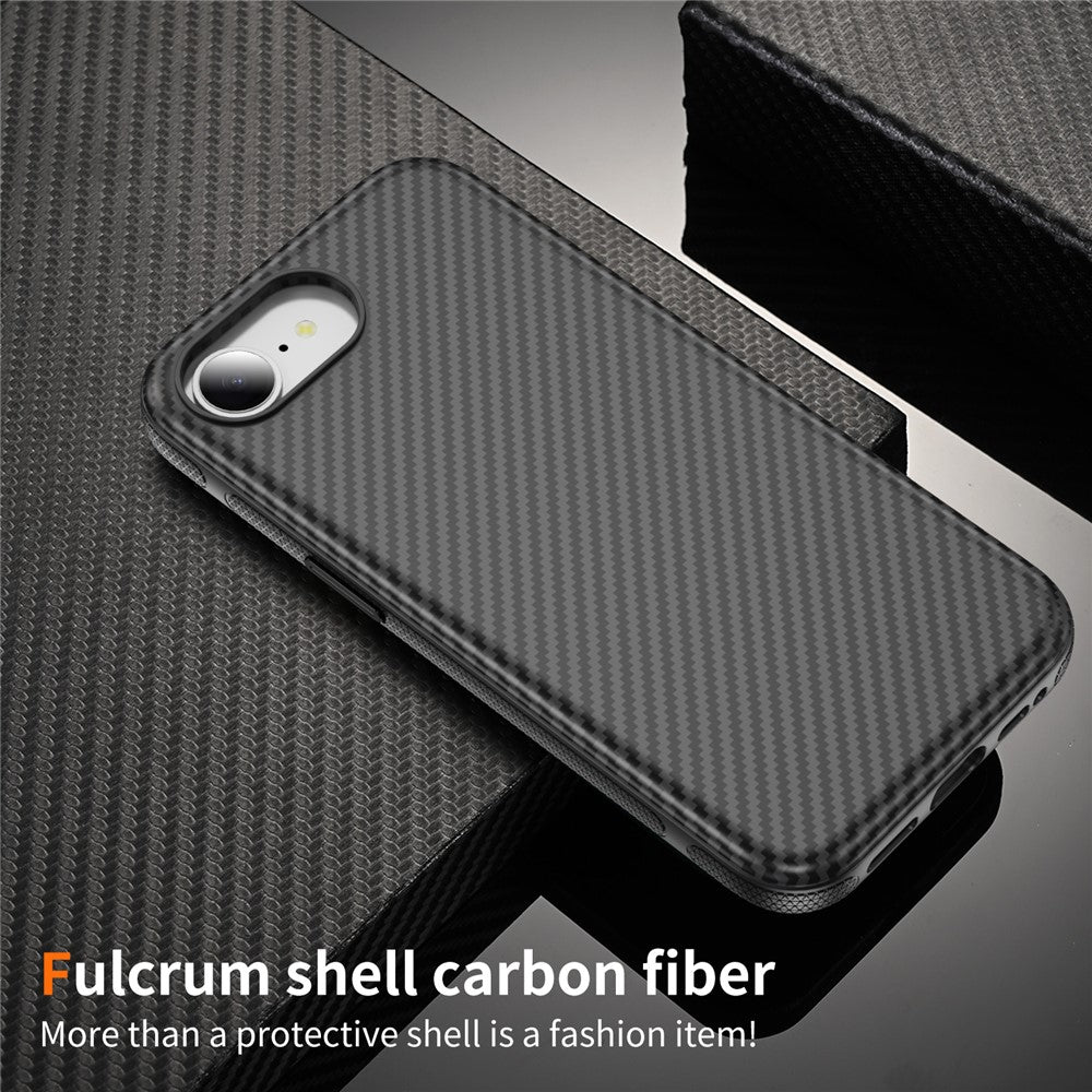 For iPhone 17th / 16th Magnetic Phone Case Carbon Fiber Texture PC TPU Back Cover