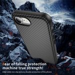 For iPhone 17th / 16th Magnetic Phone Case Carbon Fiber Texture PC TPU Back Cover