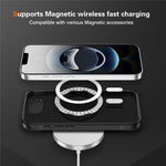 For iPhone 17th / 16th Magnetic Phone Case Carbon Fiber Texture PC TPU Back Cover
