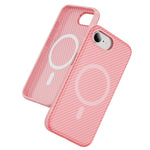 For iPhone 17th / 16th Magnetic Phone Case Carbon Fiber Texture PC TPU Back Cover