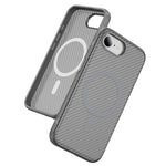 For iPhone 17th / 16th Magnetic Phone Case Carbon Fiber Texture PC TPU Back Cover