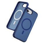 For iPhone 17th / 16th Magnetic Phone Case Carbon Fiber Texture PC TPU Back Cover