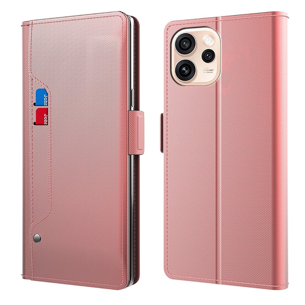 Oppo Reno15 Pro Max 5G (Global) / Reno15 Pro 5G (Kina) Skal PU+TPU Magnetiskt Flip-fodral med Stativ