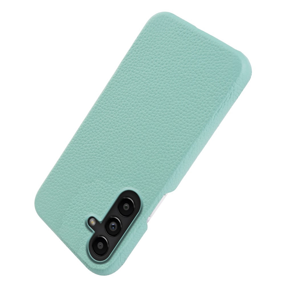 For Samsung Galaxy M16 5G  /  F16 5G Magnetic Case Litchi Texture Genuine Cow Leather + PC Shockproof Phone Back Cover