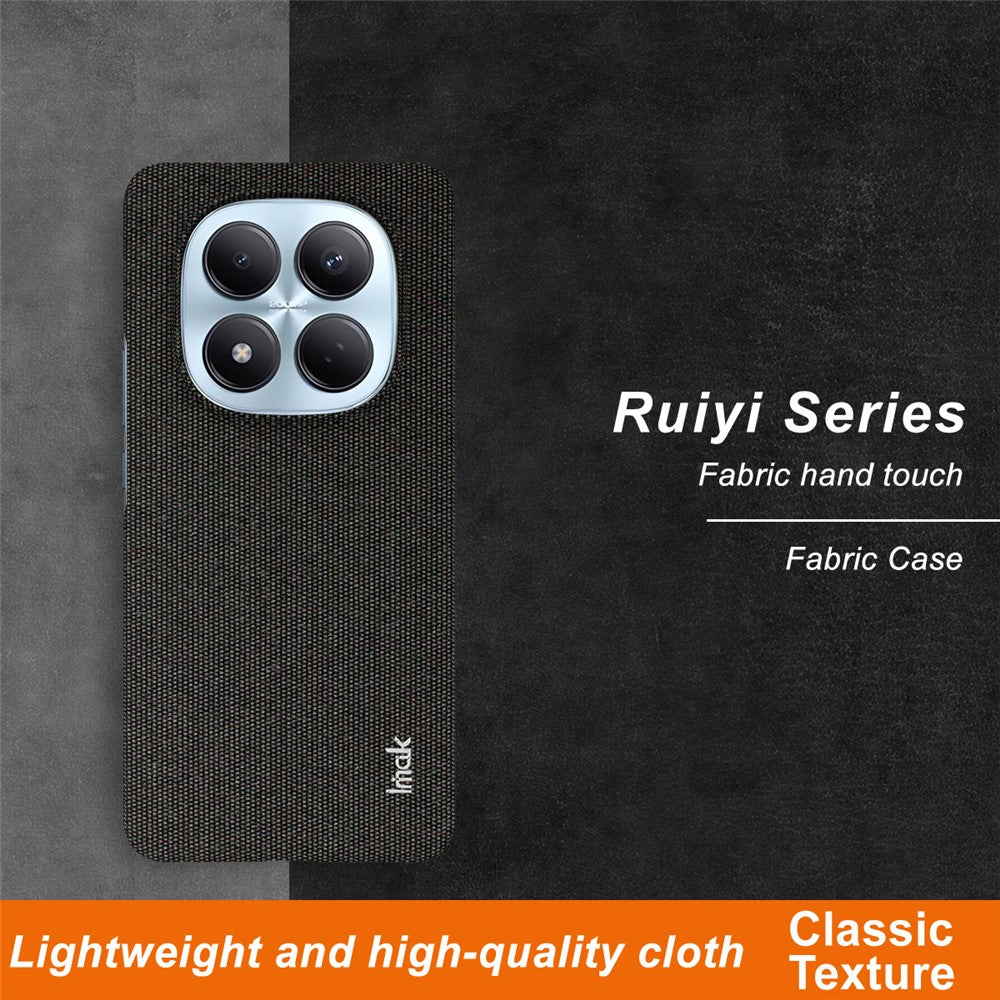 IMAK Ruiyi Series for Xiaomi Redmi Note 15 Pro 4G (Global) Case Fabric Texture Leather + PC Phone Back Cover