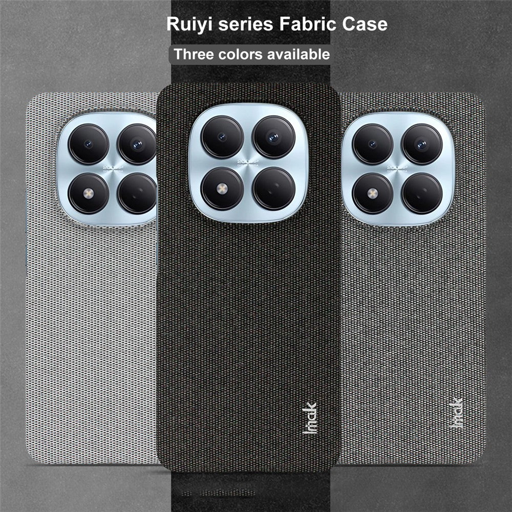 IMAK Ruiyi Series for Xiaomi Redmi Note 15 Pro 4G (Global) Case Fabric Texture Leather + PC Phone Back Cover