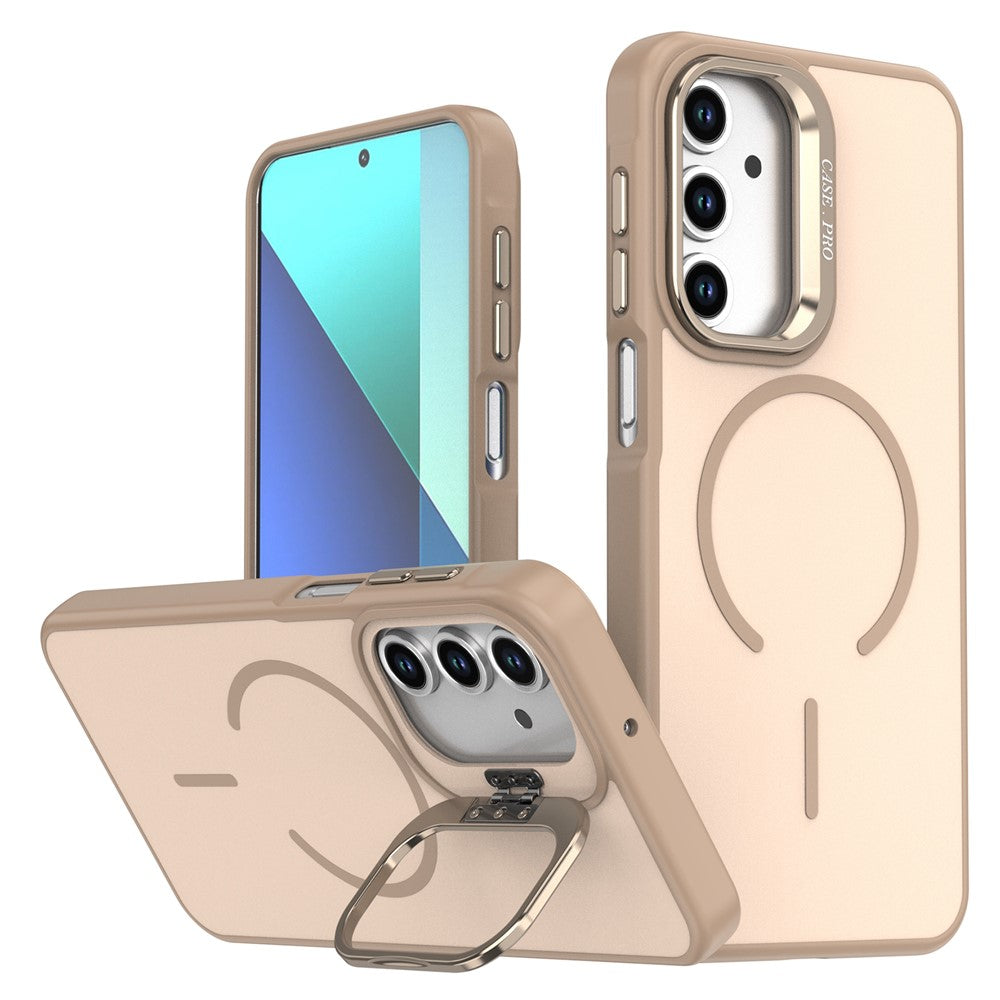 Samsung Galaxy A13 4G / A13 5G Skal Skin-touch PC + TPU Magnetiskt mobilskal med Linsram Stativ