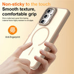 Samsung Galaxy A13 4G / A13 5G Skal Skin-touch PC + TPU Magnetiskt mobilskal med Linsram Stativ