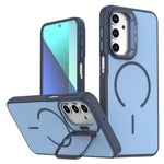 Samsung Galaxy A13 4G / A13 5G Skal Skin-touch PC + TPU Magnetiskt mobilskal med Linsram Stativ