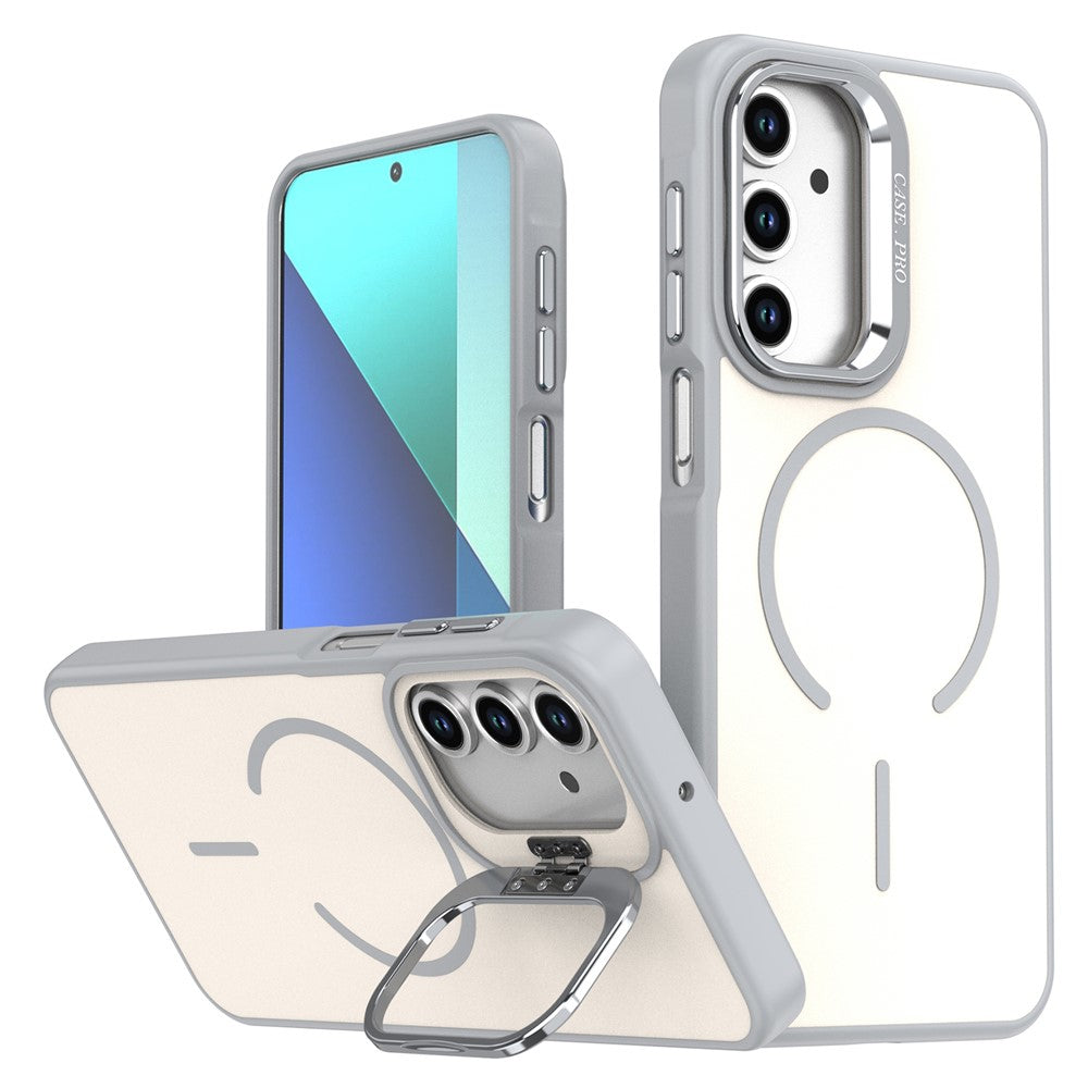 Samsung Galaxy A13 4G / A13 5G Skal Skin-touch PC + TPU Magnetiskt mobilskal med Linsram Stativ