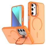 Samsung Galaxy A13 4G / A13 5G Skal Skin-touch PC + TPU Magnetiskt mobilskal med Linsram Stativ