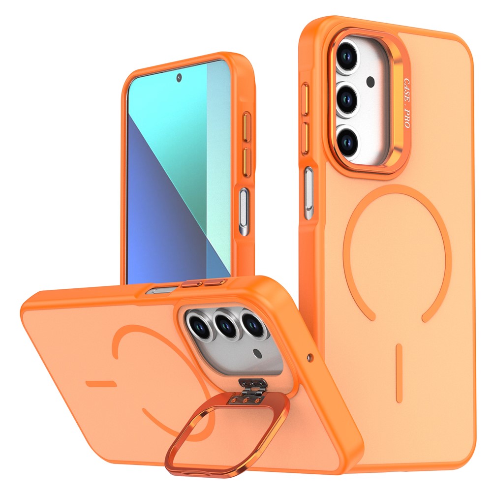 Samsung Galaxy A13 4G / A13 5G Skal Skin-touch PC + TPU Magnetiskt mobilskal med Linsram Stativ