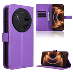 For Xiaomi 17 Ultra by Leica / Xiaomi 17 Ultra 5G Leather Wallet Case with Strap Diamond Texture Phone Cover