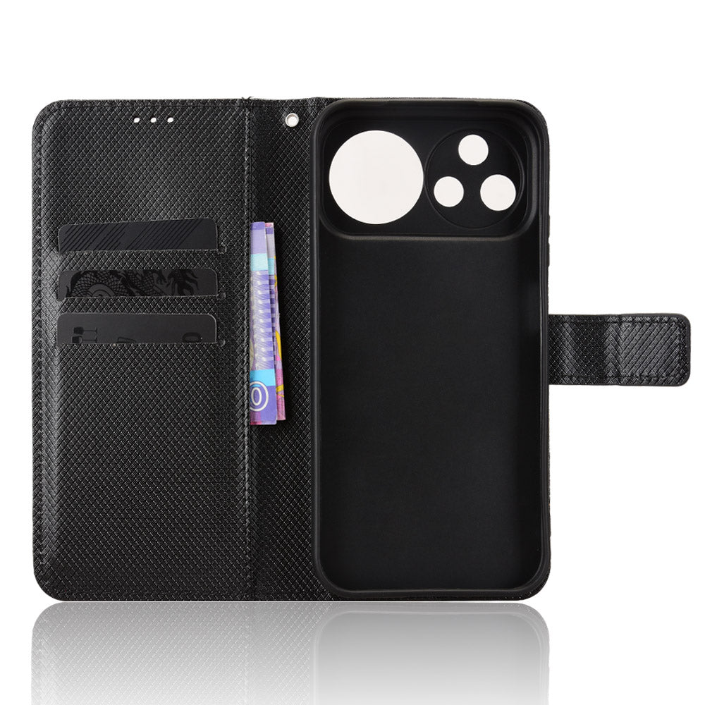 For Huawei nova 15 Ultra 5G / Huawei nova 15 Pro 5G Leather Wallet Case with Strap Diamond Texture Phone Cover