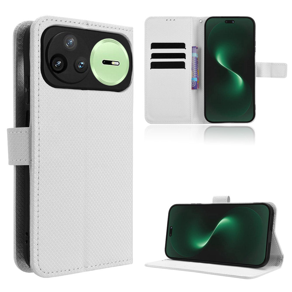 For Huawei nova 15 Ultra 5G / Huawei nova 15 Pro 5G Leather Wallet Case with Strap Diamond Texture Phone Cover