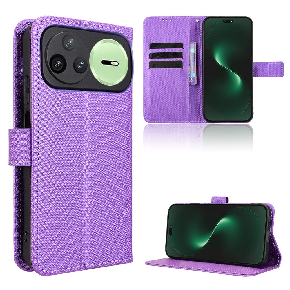 For Huawei nova 15 Ultra 5G / Huawei nova 15 Pro 5G Leather Wallet Case with Strap Diamond Texture Phone Cover