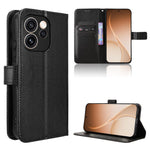 For Oppo Reno15 FS 5G / Oppo Reno15 F 5G Leather Wallet Case with Strap Diamond Texture Phone Cover