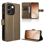 For Oppo Reno15 FS 5G / Oppo Reno15 F 5G Leather Wallet Case with Strap Diamond Texture Phone Cover