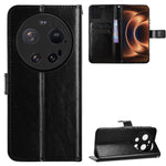 PU-læderskal med rem til Xiaomi 17 Ultra fra Leica / Xiaomi 17 Ultra 5G, Crazy Horse-struktur, pungcover til mobiltelefon