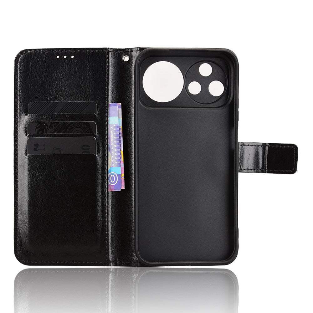 For Huawei nova 15 Ultra 5G / Huawei nova 15 Pro 5G PU Leather Case with Strap Crazy Horse Texture Phone Wallet Cover