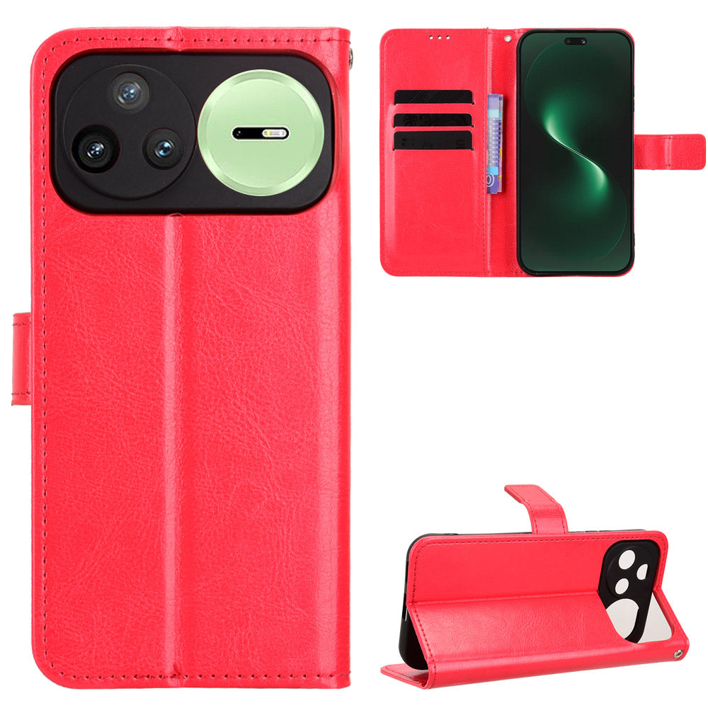 For Huawei nova 15 Ultra 5G / Huawei nova 15 Pro 5G PU Leather Case with Strap Crazy Horse Texture Phone Wallet Cover