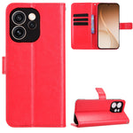 Oppo Reno15 FS 5G / Oppo Reno15 F 5G PU-läderskal med rem Crazy Horse Texture Phone Foldable Cover