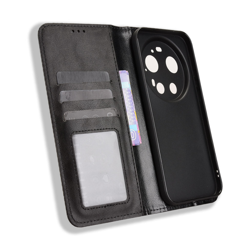 For Xiaomi 17 Ultra by Leica / Xiaomi 17 Ultra 5G Leather Case Wallet Stand Retro Texture Phone Cover