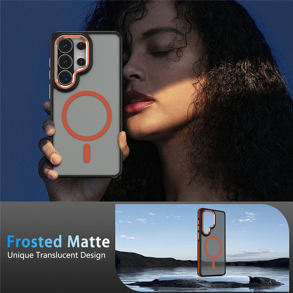 For Samsung Galaxy S26 Ultra Magnetic Case Matte Skin Touch Anti Drop TPU PC Phone Cover