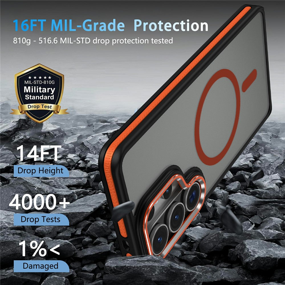 Magnetiskt skal för Samsung Galaxy S26 Ultra, Matt hud, Touch, Droppskyddande TPU PC-skal