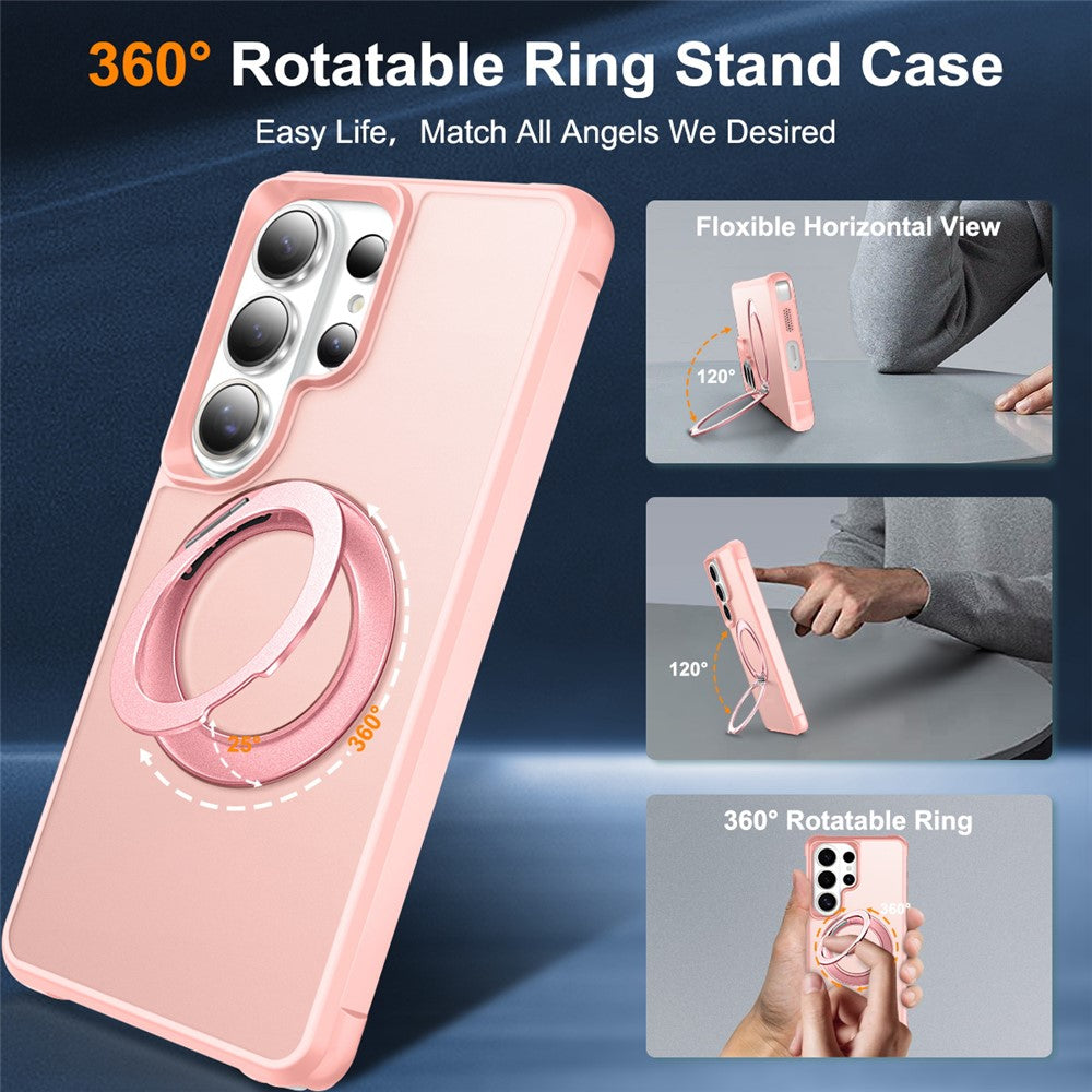 For Samsung Galaxy S26 Ultra Case Magnetic Kickstand TPU + PC Shockproof Hybrid Phone Cover