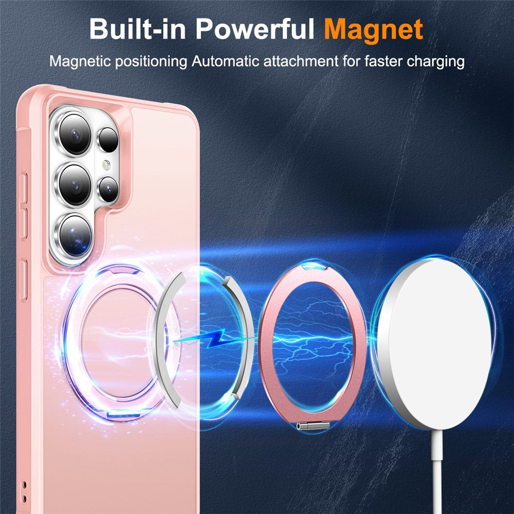 For Samsung Galaxy S26 Ultra Case Magnetic Kickstand TPU + PC Shockproof Hybrid Phone Cover